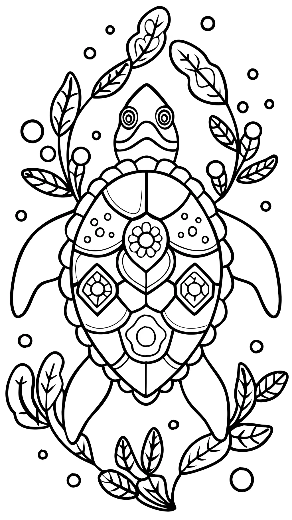 coloriage adulte tortue